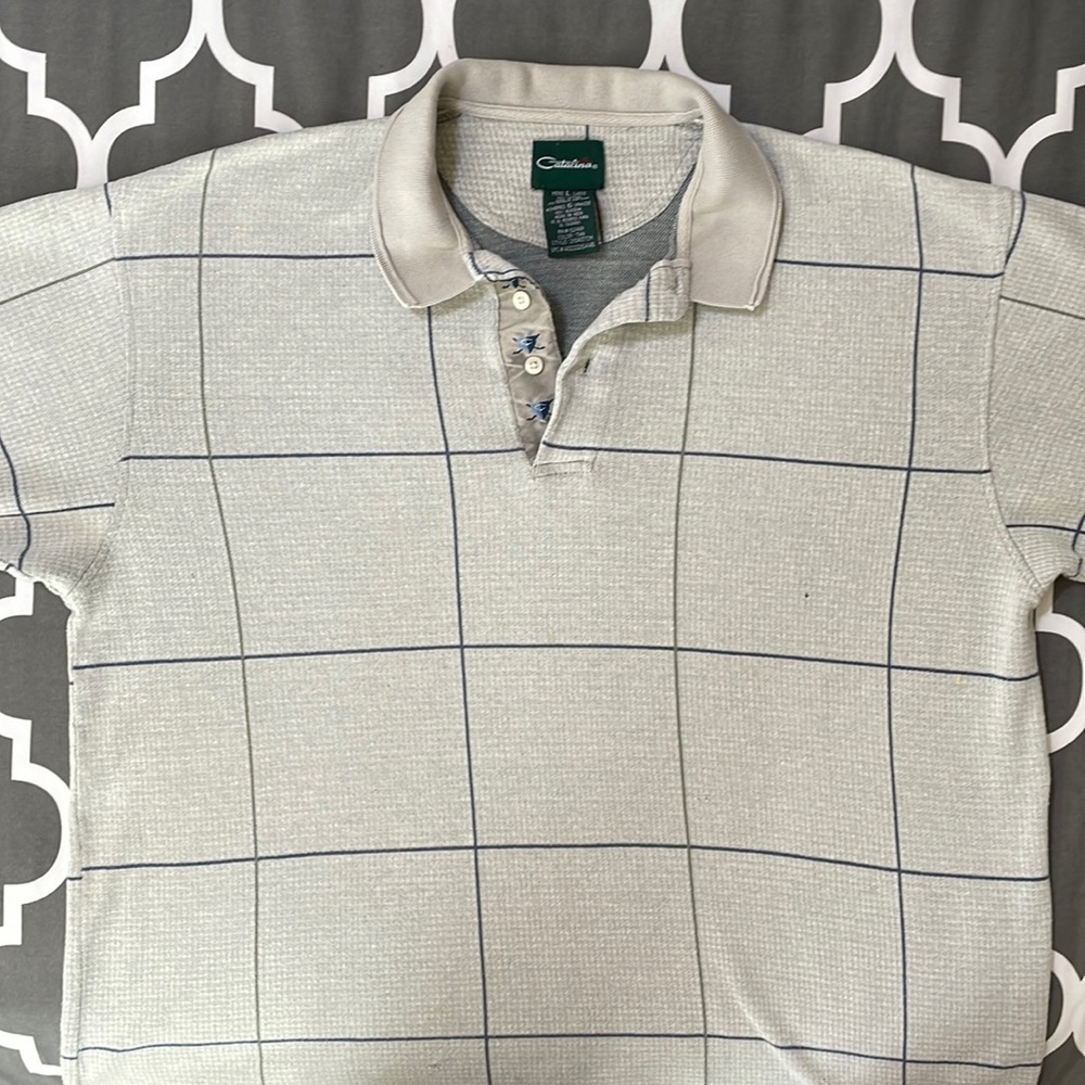 VINTAGE Catalina Tan Polo Short Sleeve Shirt
